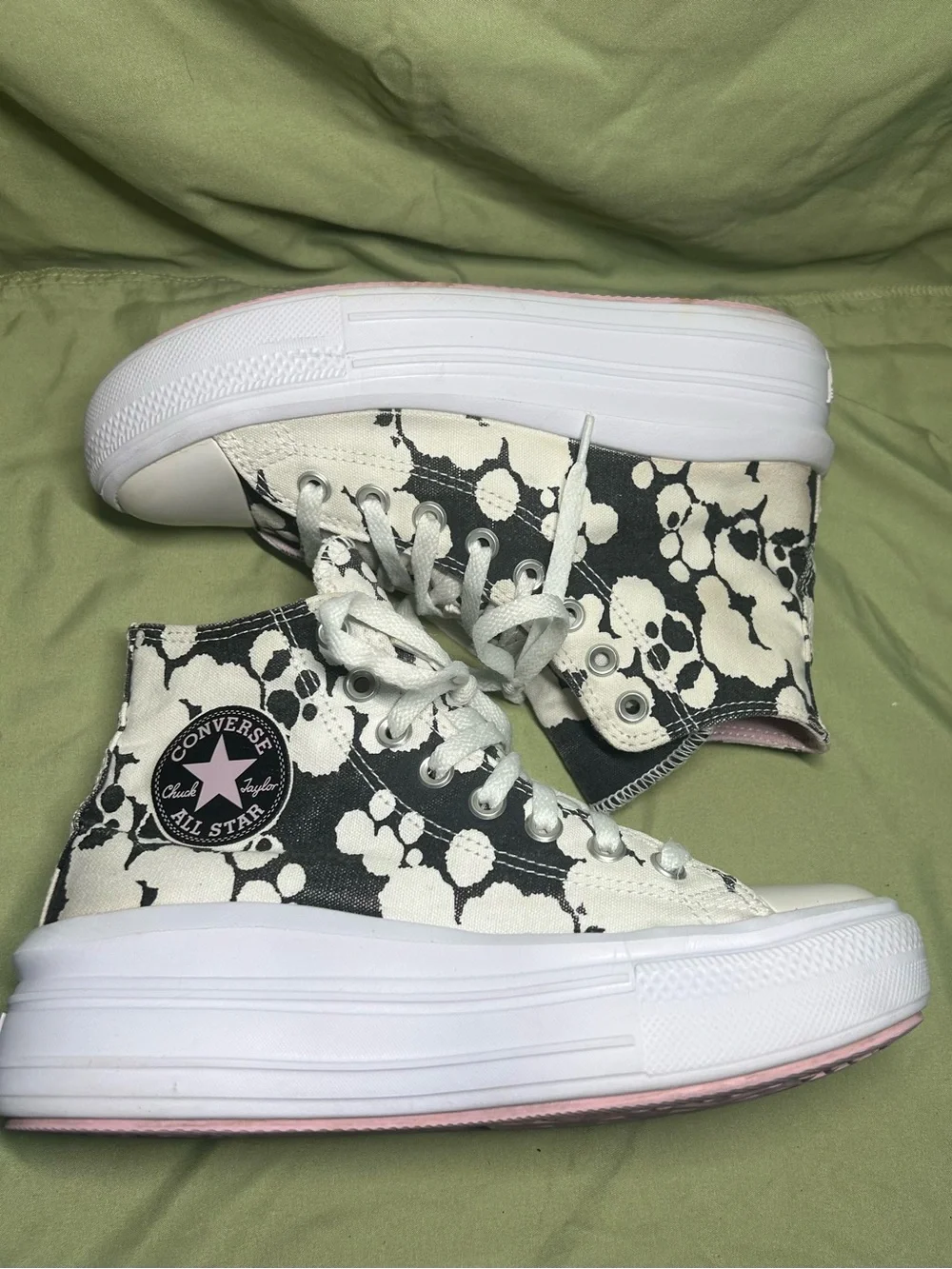 Converse Chuck Taylor All Star Move Platform High top Inked Shoes Size 8